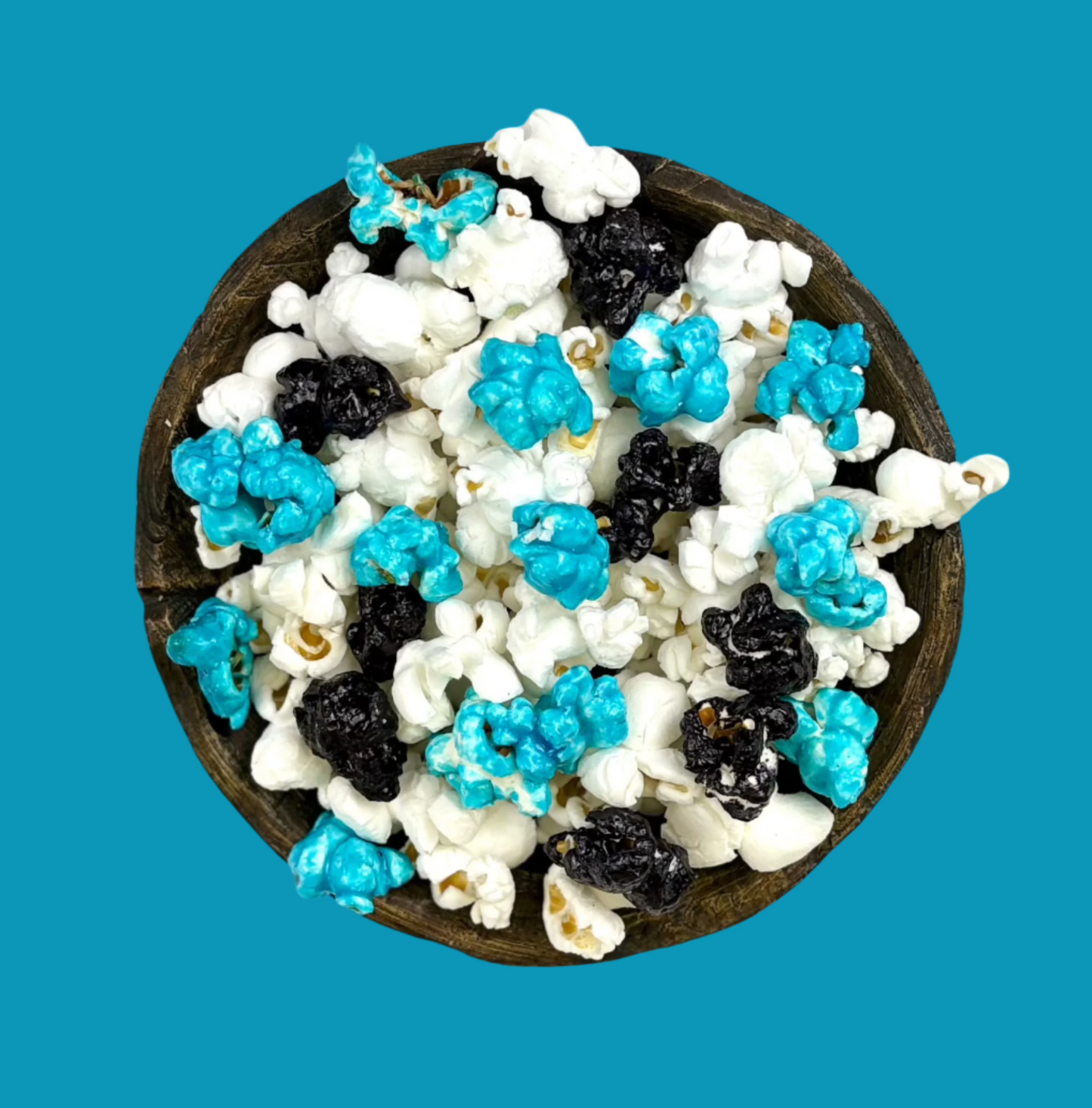 Aqua and Black Team π π βΎοΈ π β½οΈ Gourmet Popcorn