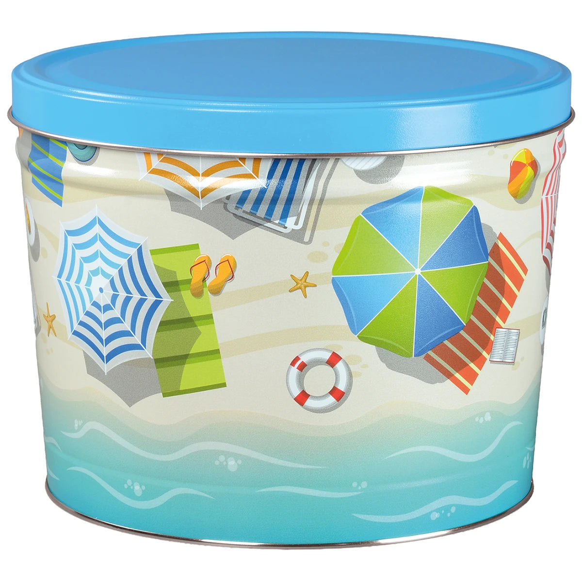 2 Gallon - Beach 🏖️ - Gourmet Popcorn Tin