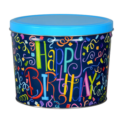 2 Gallon - Birthday 🥳 - Gourmet Popcorn Tin