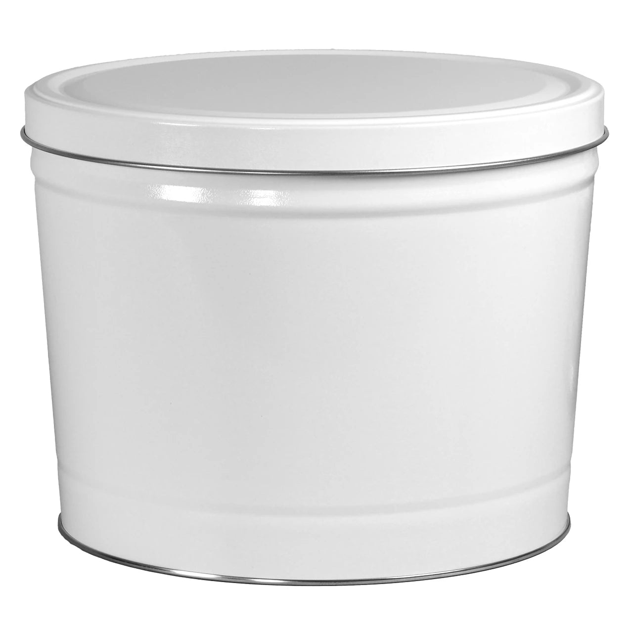 2 Gallon - White ⚪️ - Gourmet Popcorn Tin