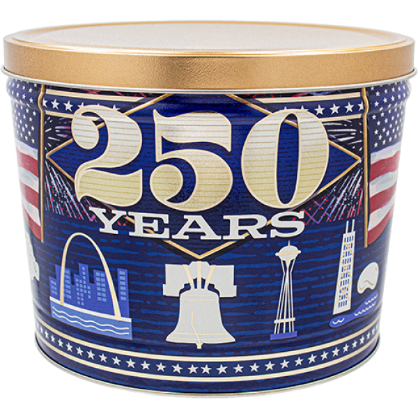 2 Gallon - USA 250th 🇺🇸 - Gourmet Popcorn Tin