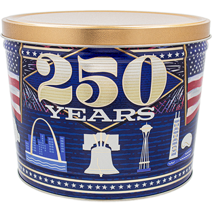 2 Gallon - USA 250th 🇺🇸 - Gourmet Popcorn Tin