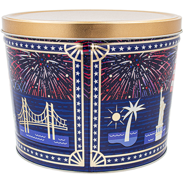 2 Gallon - USA 250th 🇺🇸 - Gourmet Popcorn Tin