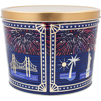 2 Gallon - USA 250th 🇺🇸 - Gourmet Popcorn Tin