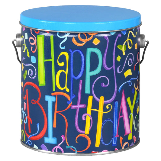 1 Gallon - Happy Birthday 🥳 - Gourmet Popcorn Tin