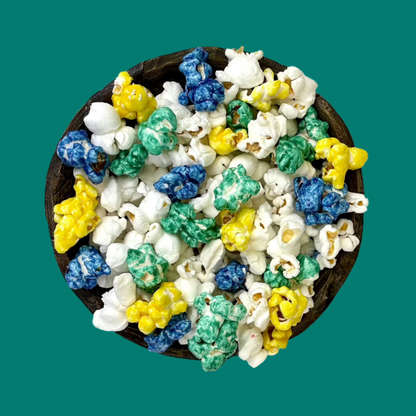 Teal, Yellow, Blue 🩱🟡🔵 Celebration Popcorn | Gourmet Midtown Pop