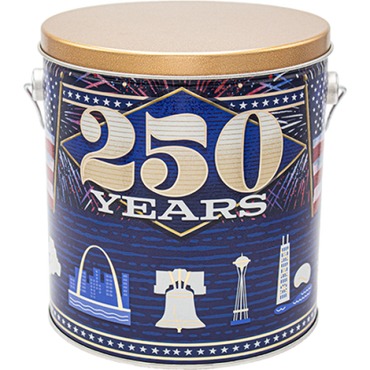 1 Gallon - USA 250th 🇺🇸 - Gourmet Popcorn Tin