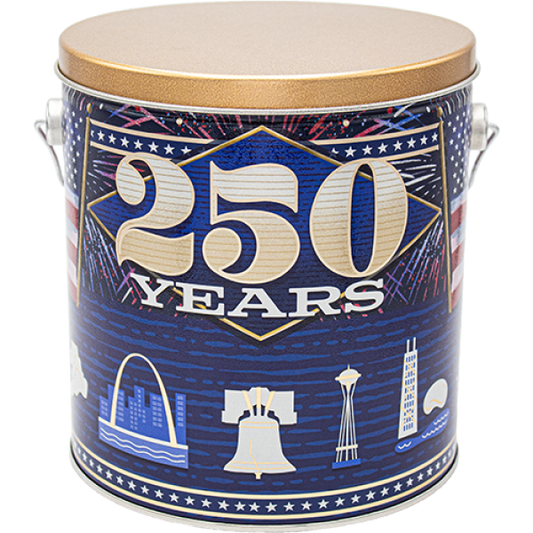 1 Gallon - USA 250th 🇺🇸 - Gourmet Popcorn Tin