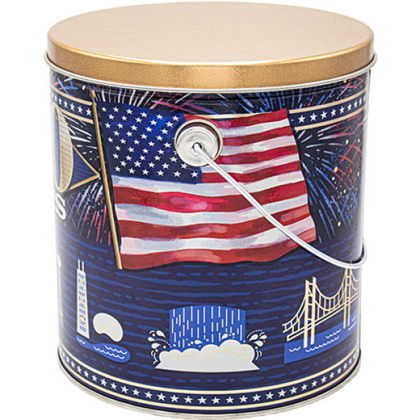 1 Gallon - USA 250th 🇺🇸 - Gourmet Popcorn Tin