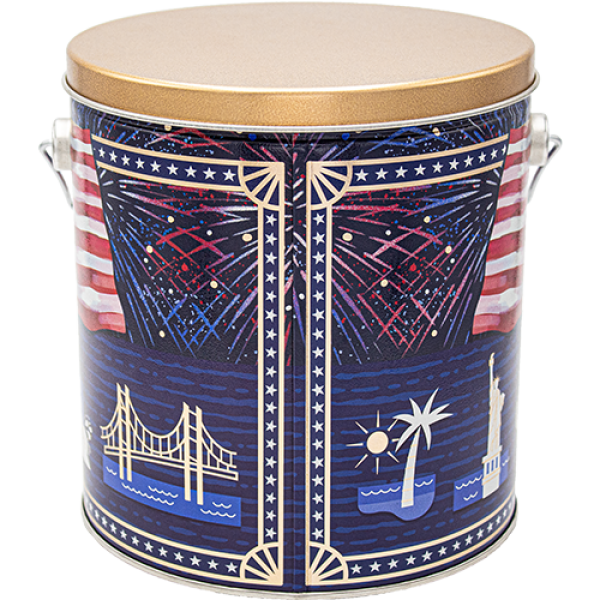 1 Gallon - USA 250th 🇺🇸 - Gourmet Popcorn Tin