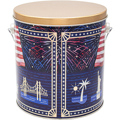 1 Gallon - USA 250th 🇺🇸 - Gourmet Popcorn Tin