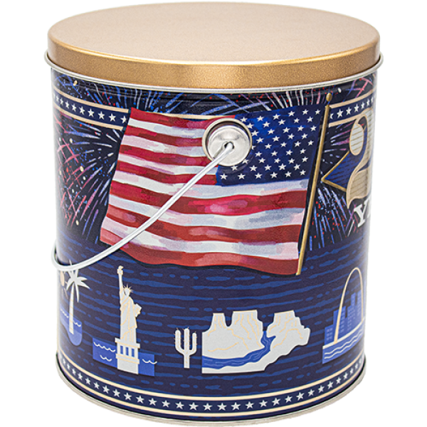 1 Gallon - USA 250th 🇺🇸 - Gourmet Popcorn Tin