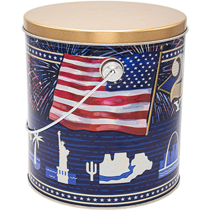1 Gallon - USA 250th 🇺🇸 - Gourmet Popcorn Tin