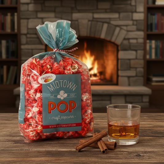 fireball flavor popcorn delicious midtown pop gourmet sweet cinnamon